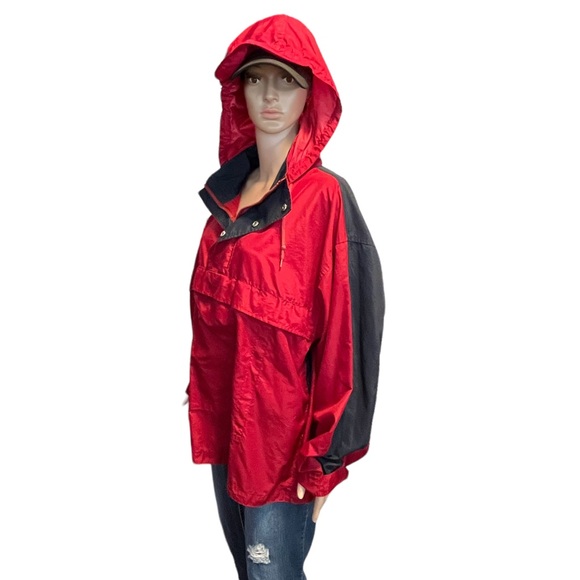 Vintage Chaps Ralph Lauren Windbreaker Jacket, Red Navy | L - Picture 2 of 16